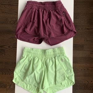 Two pairs - Lululemon Tracker Short lV Size 4 bundle